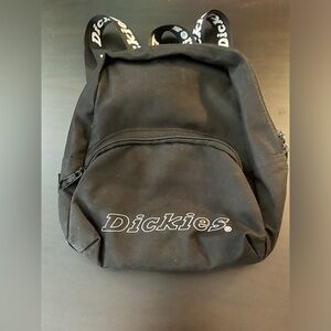 Dickies Black Mini Backpack with White Logo